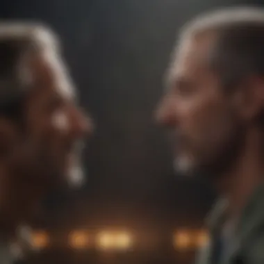 Two individuals engaging in a constructive conversation
