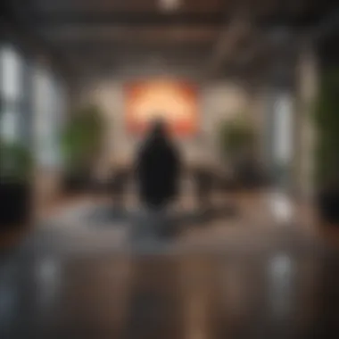 Collaboration in a Thriving Workplace Engaged employees collaborating in a vibrant office space