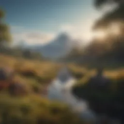 A serene landscape promoting calmness during conflicts