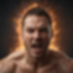 Conceptual illustration of anger management techniques