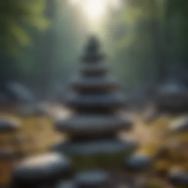 Emotional Balance and Stability A visual metaphor of balancing stones representing emotional stability