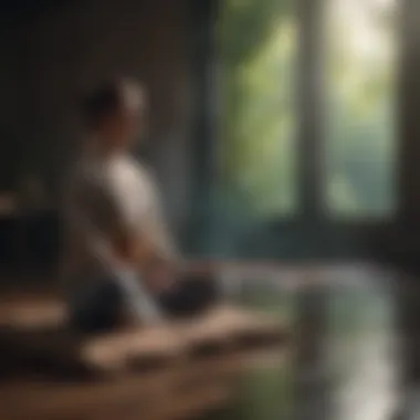 Mindfulness in Practice A peaceful meditation scene symbolizing mindfulness practice