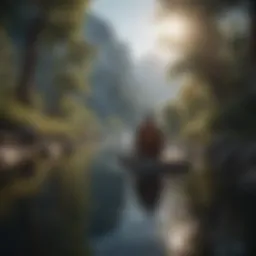 A serene landscape promoting tranquility