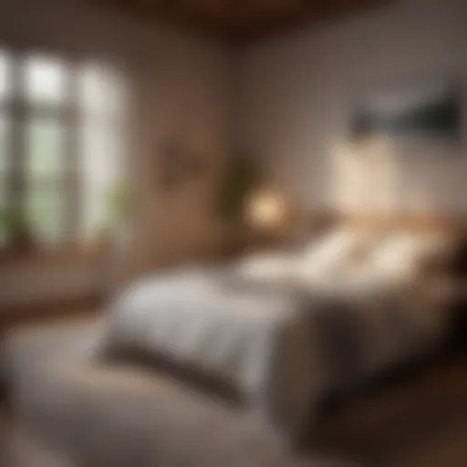 A serene bedroom environment promoting restful sleep