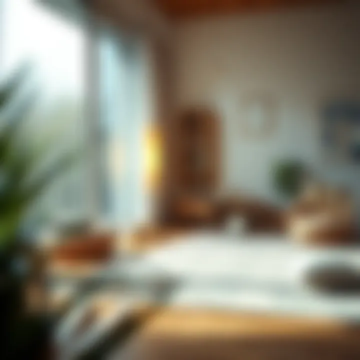 Meditation space with calming elements