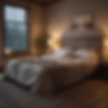 Creating a Calming Sleep Environment Cozy bedroom setup with soft lighting
