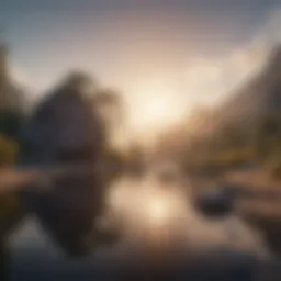 A serene landscape promoting mental peace
