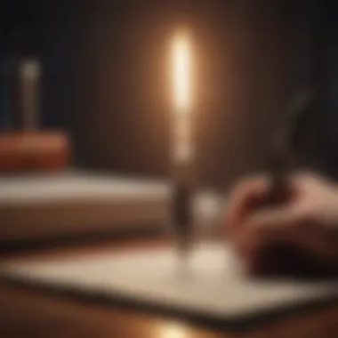 The Power of Reflection A journal open with a pen, symbolizing reflection
