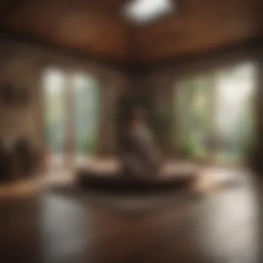 Creating a Peaceful Retreat A peaceful meditation space with soft lighting