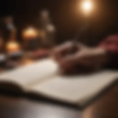 Journaling to Clear the Mind A journal with a pen reflecting on thoughts