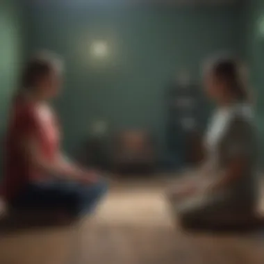 The Importance of Seeking Professional Help A therapy session illustrating professional support
