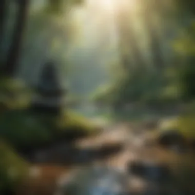 Tranquil Environment for Stress Relief A serene landscape promoting tranquility