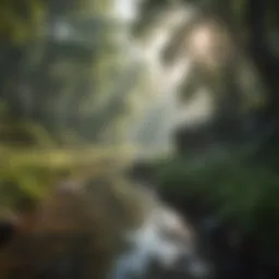 A serene landscape depicting tranquility and calmness