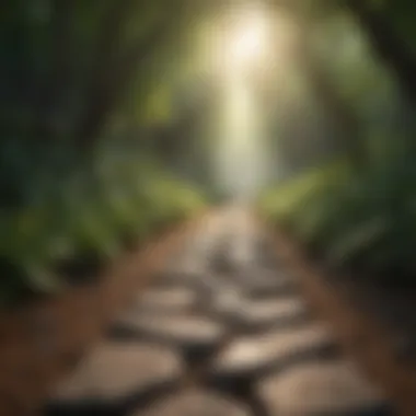 Pathway to Emotional Wellness A pathway leading towards hope and emotional well-being