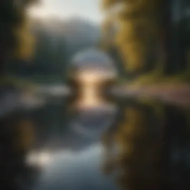 Mindfulness in Nature A serene landscape representing mindfulness and peace