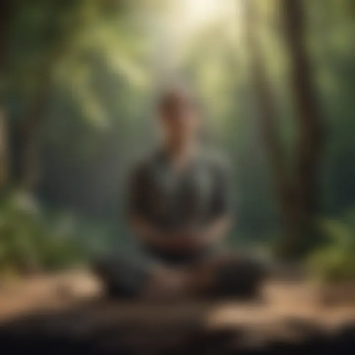 A peaceful meditation scene enhancing self-awareness