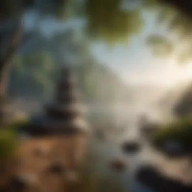 Tranquil Environment for Inner Peace A serene landscape illustrating tranquility