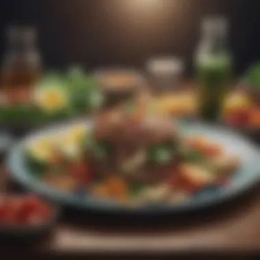 Nutrition for Mental Well-Being A fresh, vibrant meal highlighting the impact of nutrition on mental health.
