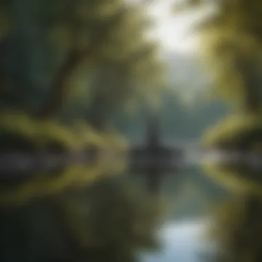 Embracing Tranquility A serene landscape symbolizing tranquility and peace of mind.