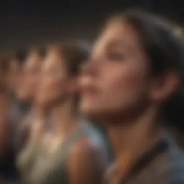 Focused breathing exercise promoting relaxation Breathing techniques for anxiety relief