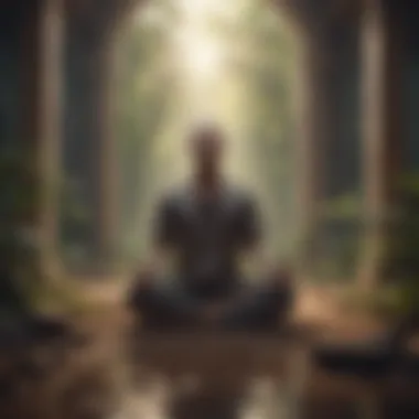 Individual in deep meditation fostering inner peace Meditative posture enhancing mindfulness
