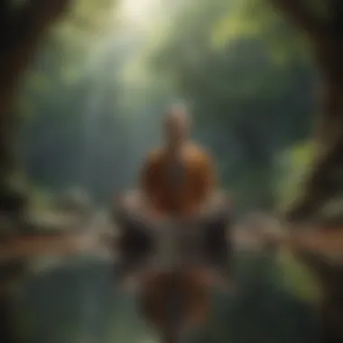 Meditation: Journey to Inner Peace A person meditating in a peaceful environment