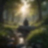 A serene landscape representing mindfulness and tranquility