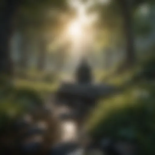 A serene landscape representing mindfulness and tranquility