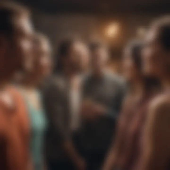 A supportive group of friends sharing a moment