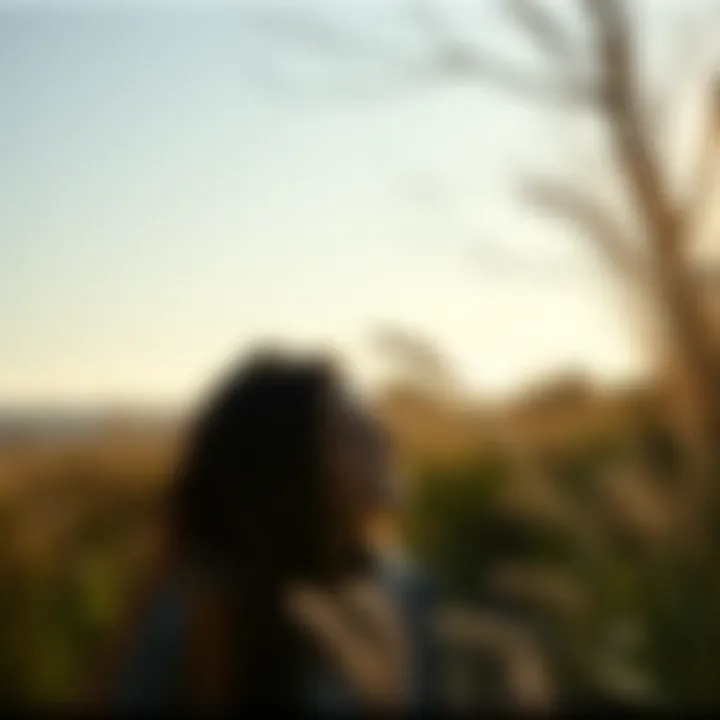 A person enjoying nature during a leisurely walk