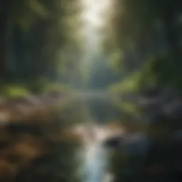 Calm natural scenery promoting relaxation