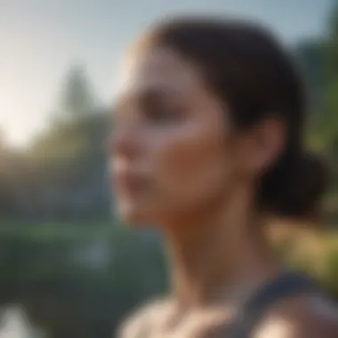 Reflection on Self-Identity A contemplative figure in nature reflecting on self-identity