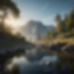 A serene landscape representing inner peace and self-worth