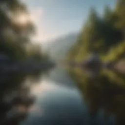Illustration of a serene landscape symbolizing inner peace and self-reflection.