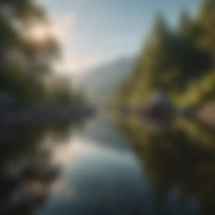 Illustration of a serene landscape symbolizing inner peace and self-reflection.