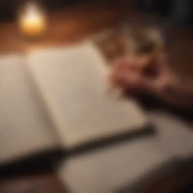 Nurturing Self-Love Through Journaling A journal with positive affirmations written on the pages