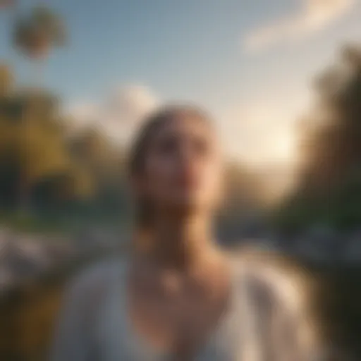 A serene landscape representing inner peace