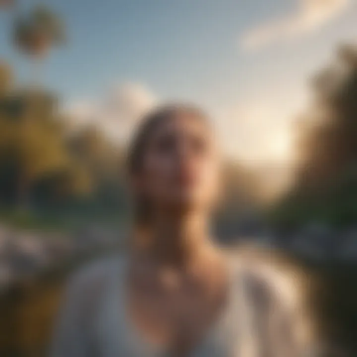 A serene landscape representing inner peace