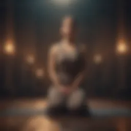 Individual practicing meditation with an upright posture