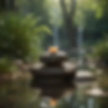 A tranquil setting for meditation Serene landscape promoting mindfulness