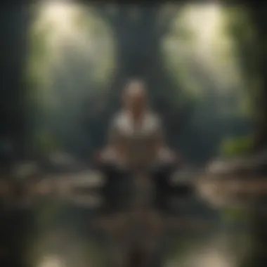 Mindful Meditation Practice An individual meditating in a peaceful environment