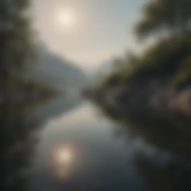 Embracing Tranquility A serene landscape reflecting tranquility and mindfulness