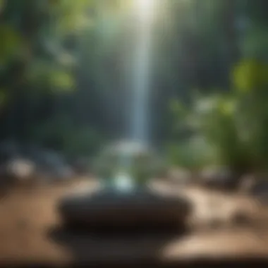 Serene Setting of a Healing Journey A serene setting depicting the journey towards healing