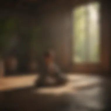 Finding Peace Through Mindfulness A peaceful meditation setting illustrating mindfulness