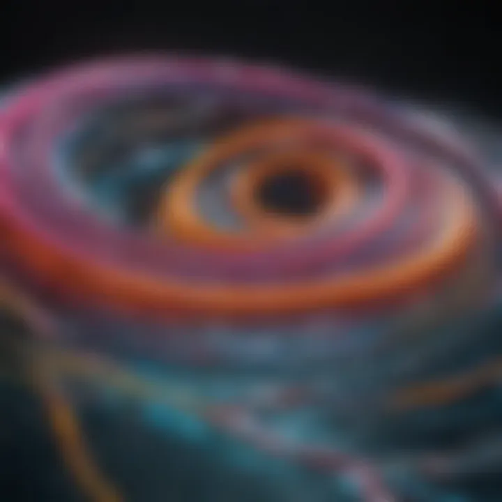 Abstract representation of anxiety with swirling colors