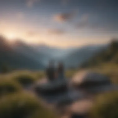 A serene landscape depicting calmness amidst emotional turmoil