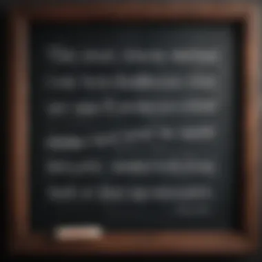 Wisdom in Words A collection of quotes handwritten on a chalkboard.