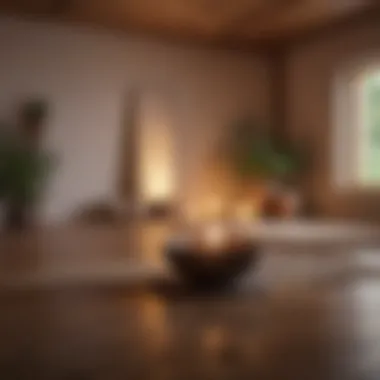 A Space for Mindfulness A meditation space with soft lighting and peaceful decor.