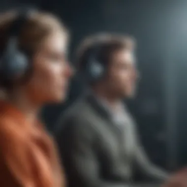 An illustration showcasing active listening techniques in a collaborative environment.