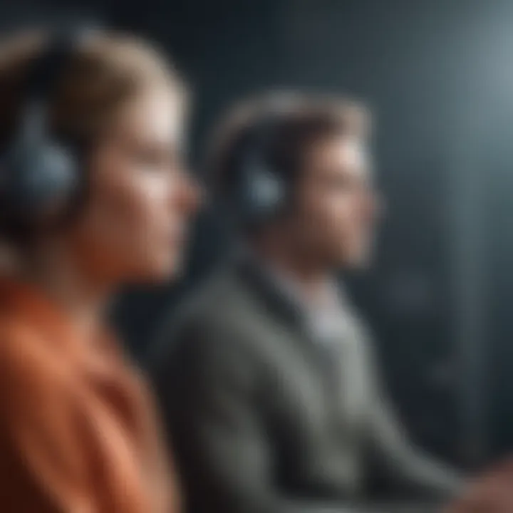 An illustration showcasing active listening techniques in a collaborative environment.